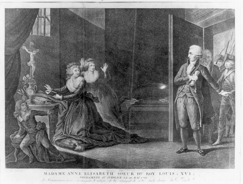 Madame Anne Elisabeth soeur du Roy Louis XVI condamnée au supplice le 10 mai1794. storie della vita di Luigi XV